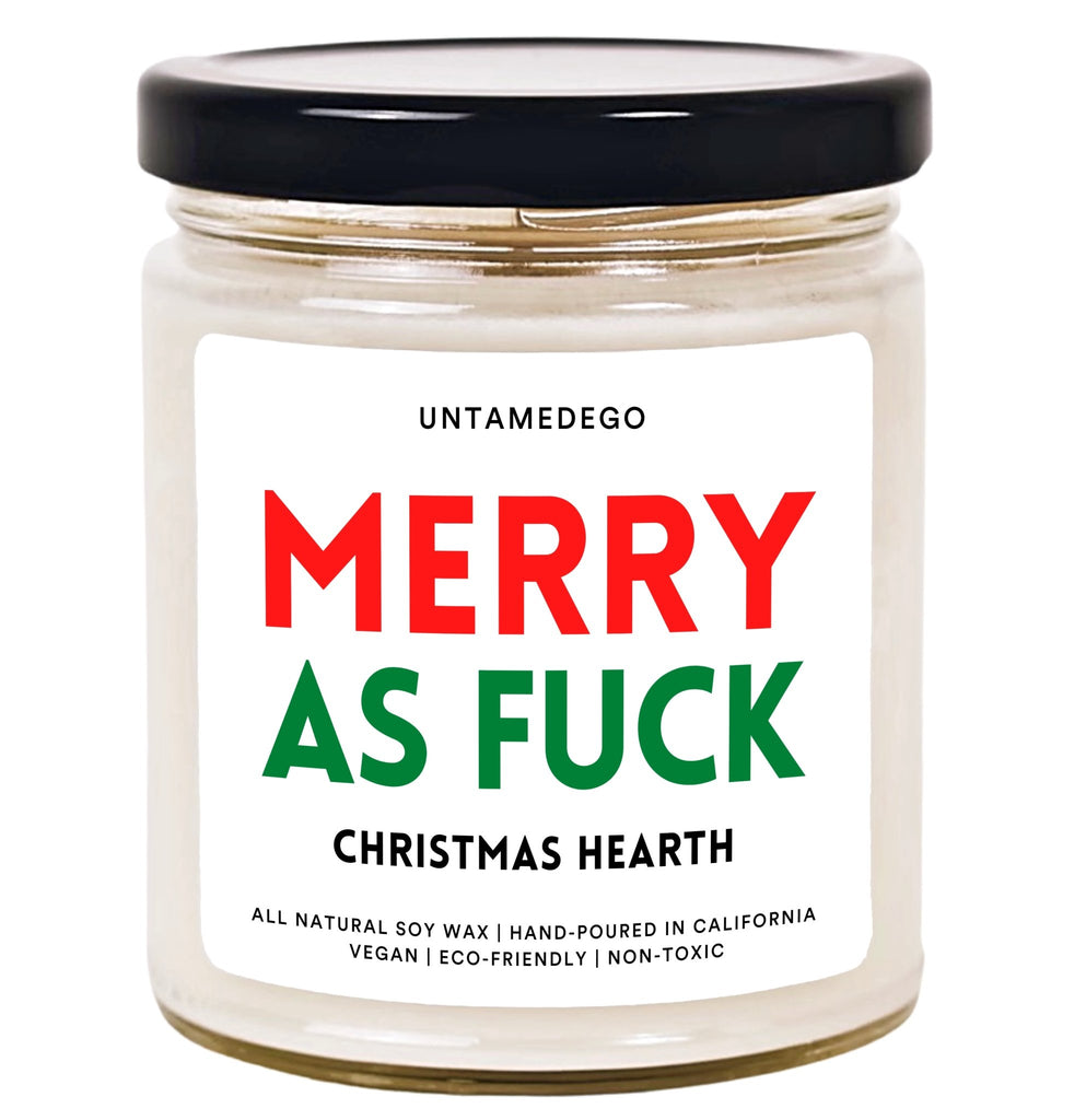 Merry As Fuck Hand Poured Candle - UntamedEgo LLC.