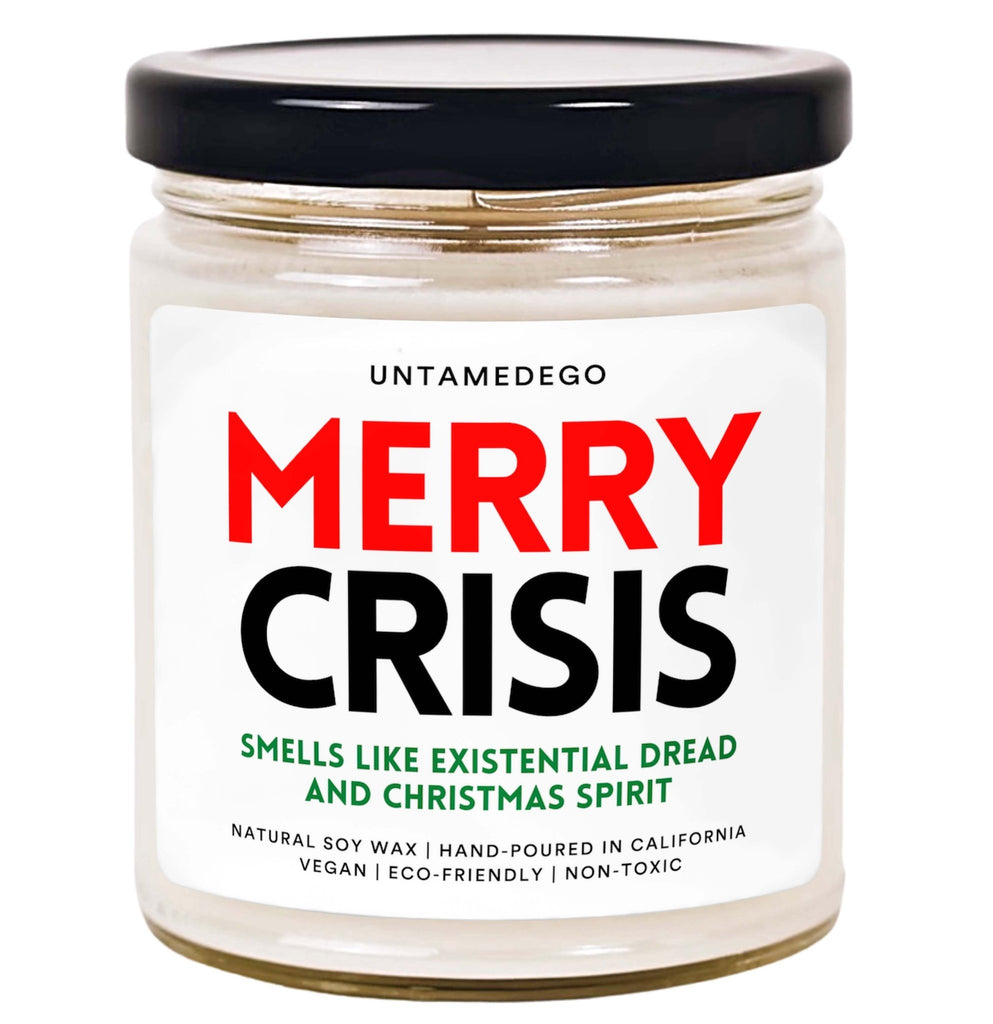 Merry Crisis Hand Poured Christmas Candle - UntamedEgo LLC.