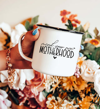 Mind Your Own Motherhood Camp Mug - UntamedEgo LLC.