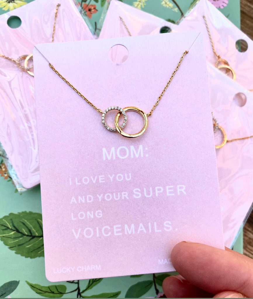 Mom I Love You And Your Super Long Voicemails Charm Necklace - UntamedEgo LLC.