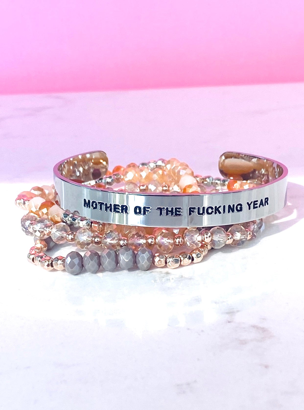 Mother Of The Fucking Year Deluxe Bracelet Set - UntamedEgo LLC.