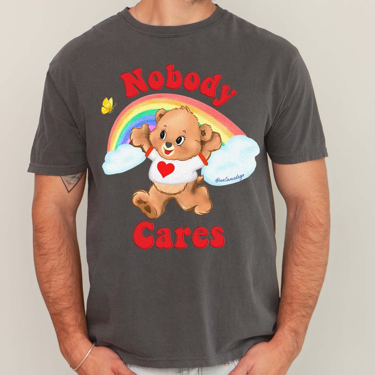 Nobody Cares Lolly The Bear Mens Tee - UntamedEgo LLC.