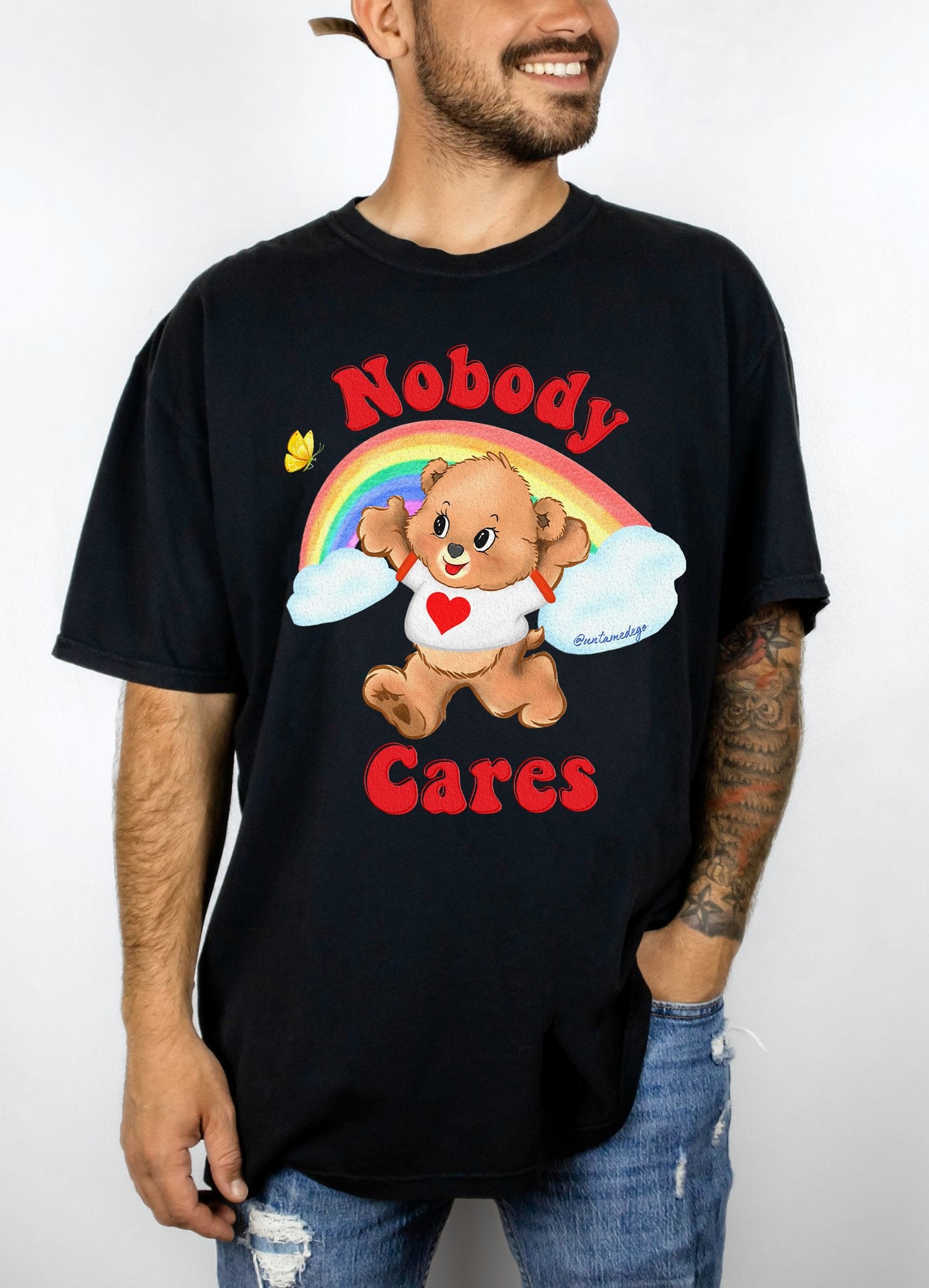 Nobody Cares Lolly The Bear Mens Tee - UntamedEgo LLC.