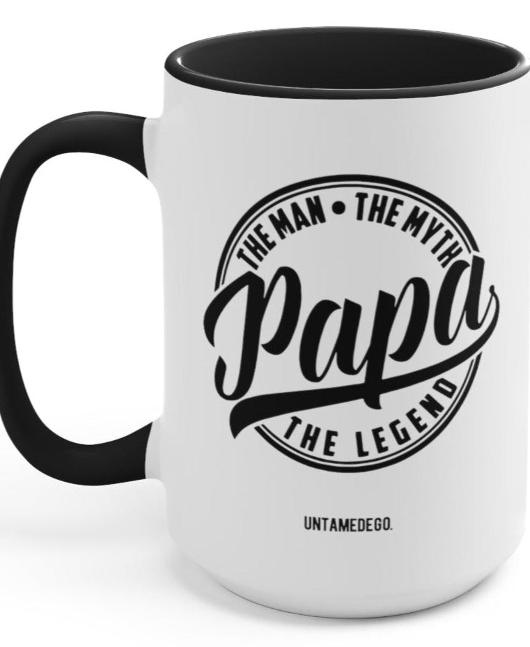 Papa The Man The Myth The Legend 15oz Mug - UntamedEgo LLC.