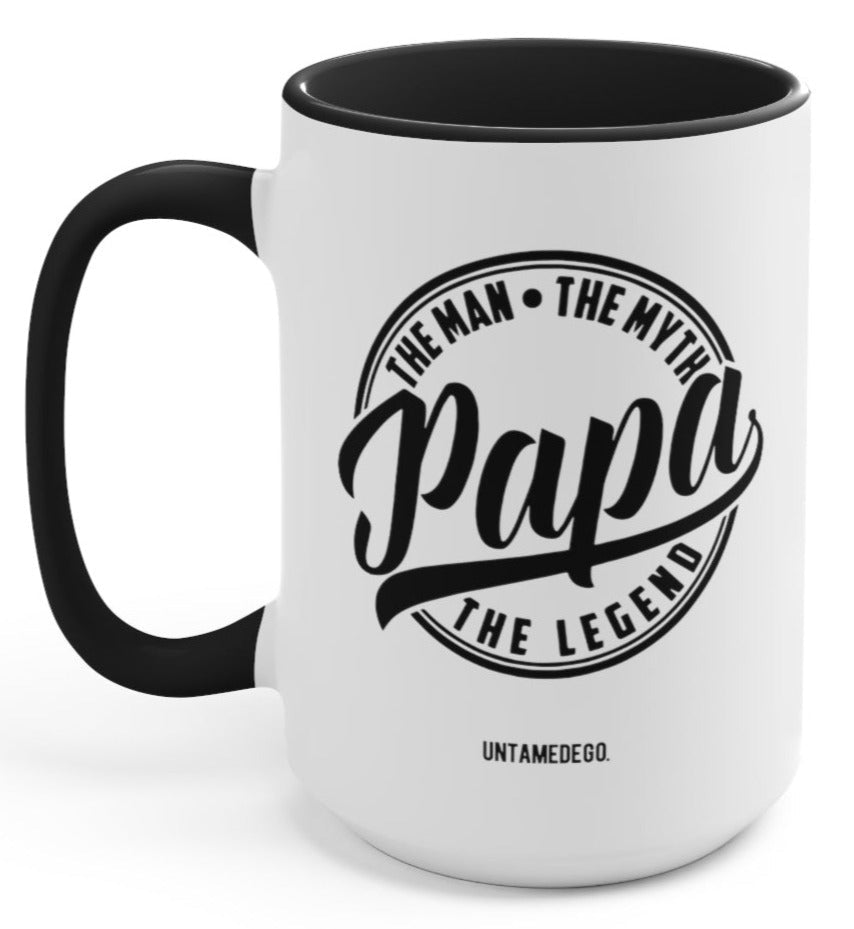 Papa The Man The Myth The Legend 15oz Mug - UntamedEgo LLC.