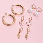 Pearl Pink Butterfly Pendant Earrings Set - UntamedEgo LLC.