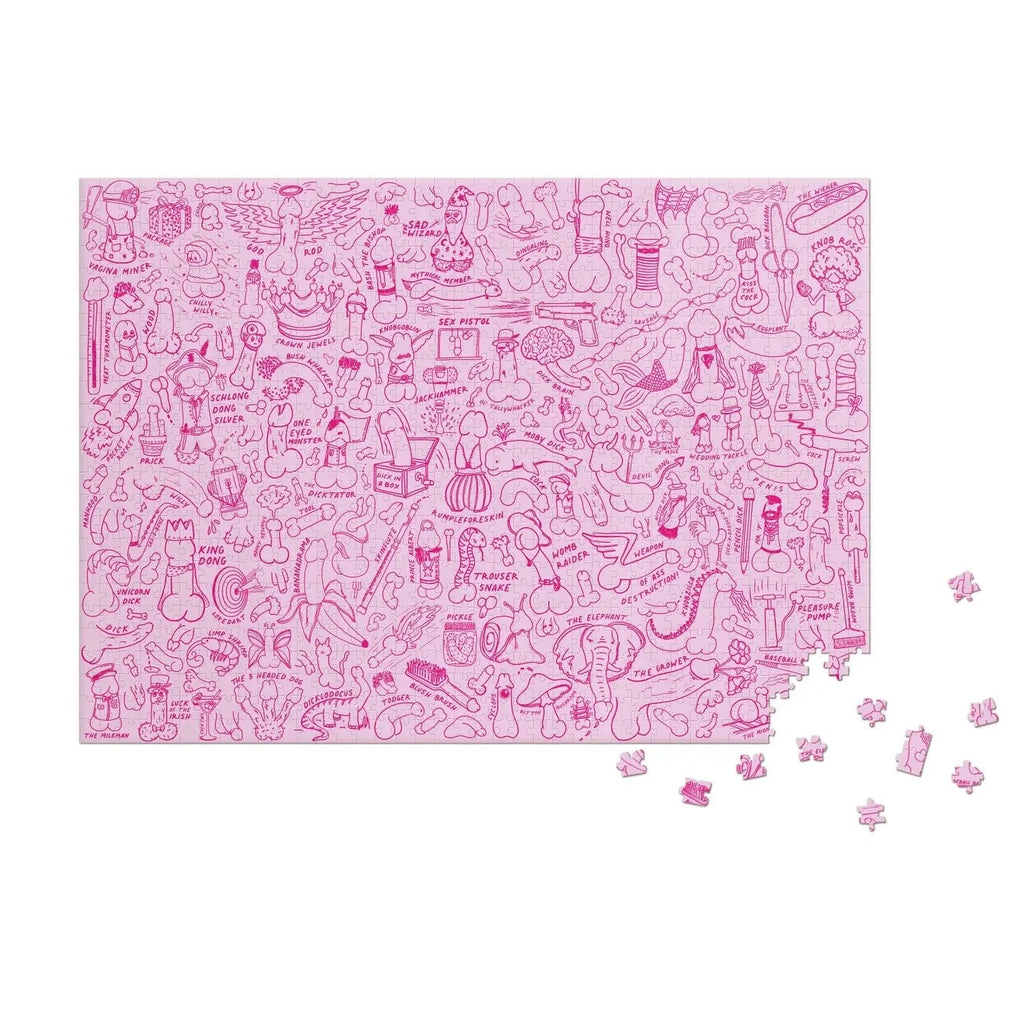 Penis Puzzle Jigsaw (1000 piece) by DickAtYourDoor - UntamedEgo LLC.