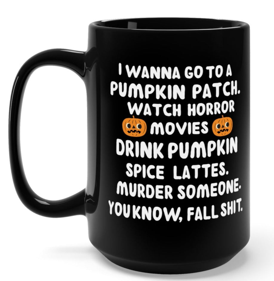Pumpkin Patch Horror Movies Halloween Mug - UntamedEgo LLC.