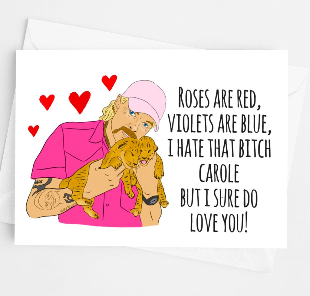 Roses Are Red Violet's Are Blue Joe greeting Card - UntamedEgo LLC.