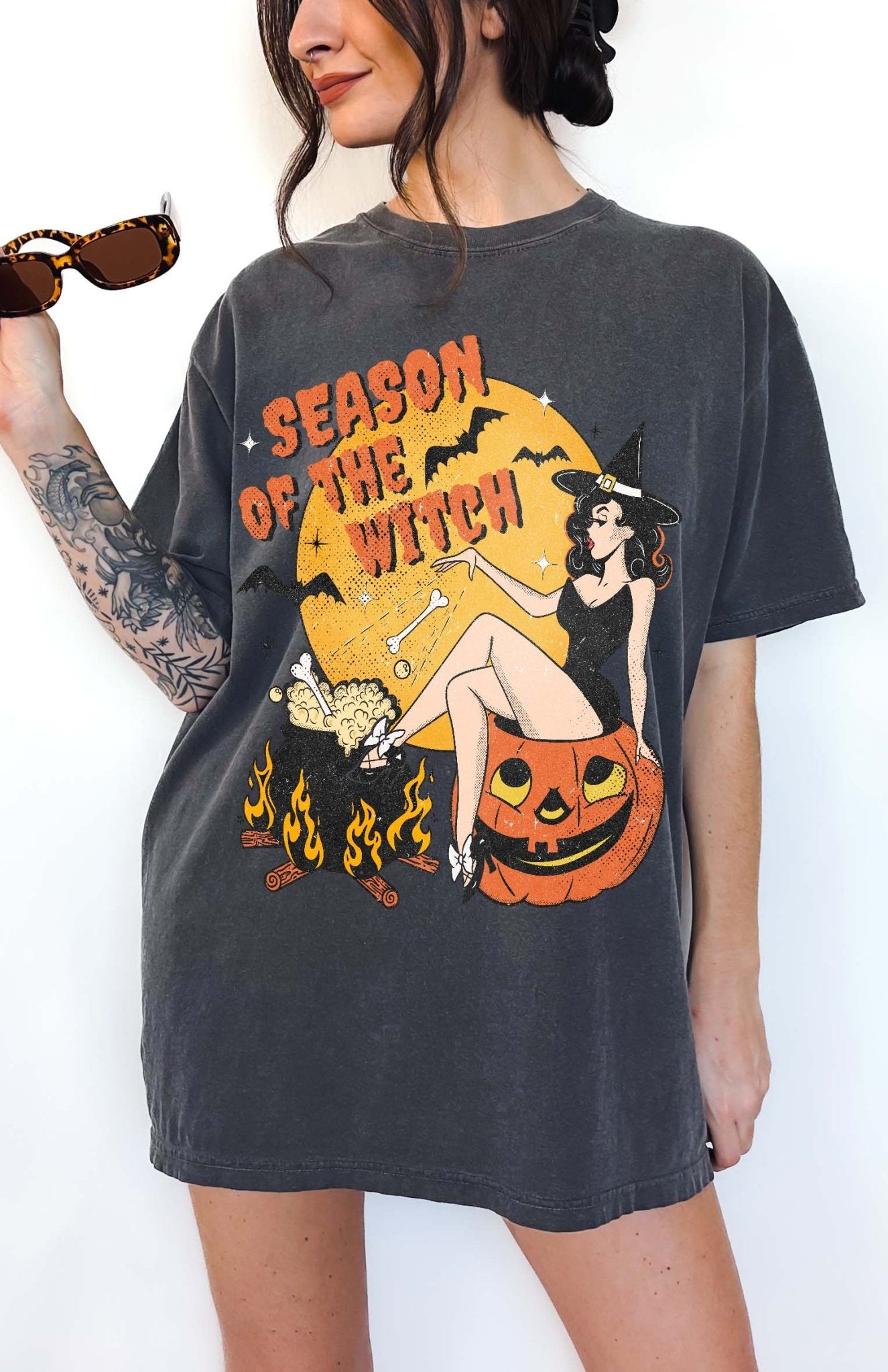 Season Of The Witch Halloween Vintage Tee - UntamedEgo LLC.