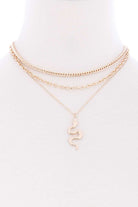 Serpent 3 Layer Gold Necklace - UntamedEgo LLC.