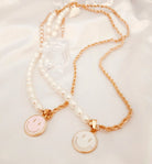 Smiling Face Pendant Necklace Baroque Pearl Necklace - UntamedEgo LLC.