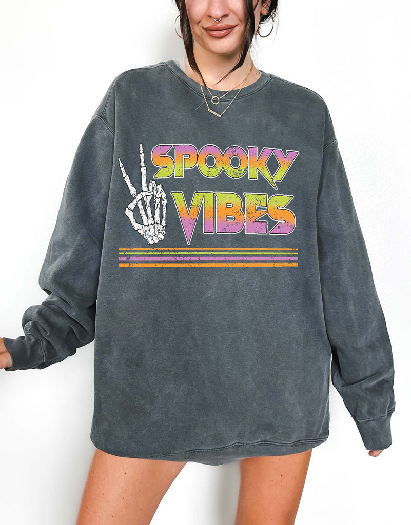 Spooky Vibes Vintage Crew Sweatshirt - UntamedEgo LLC.