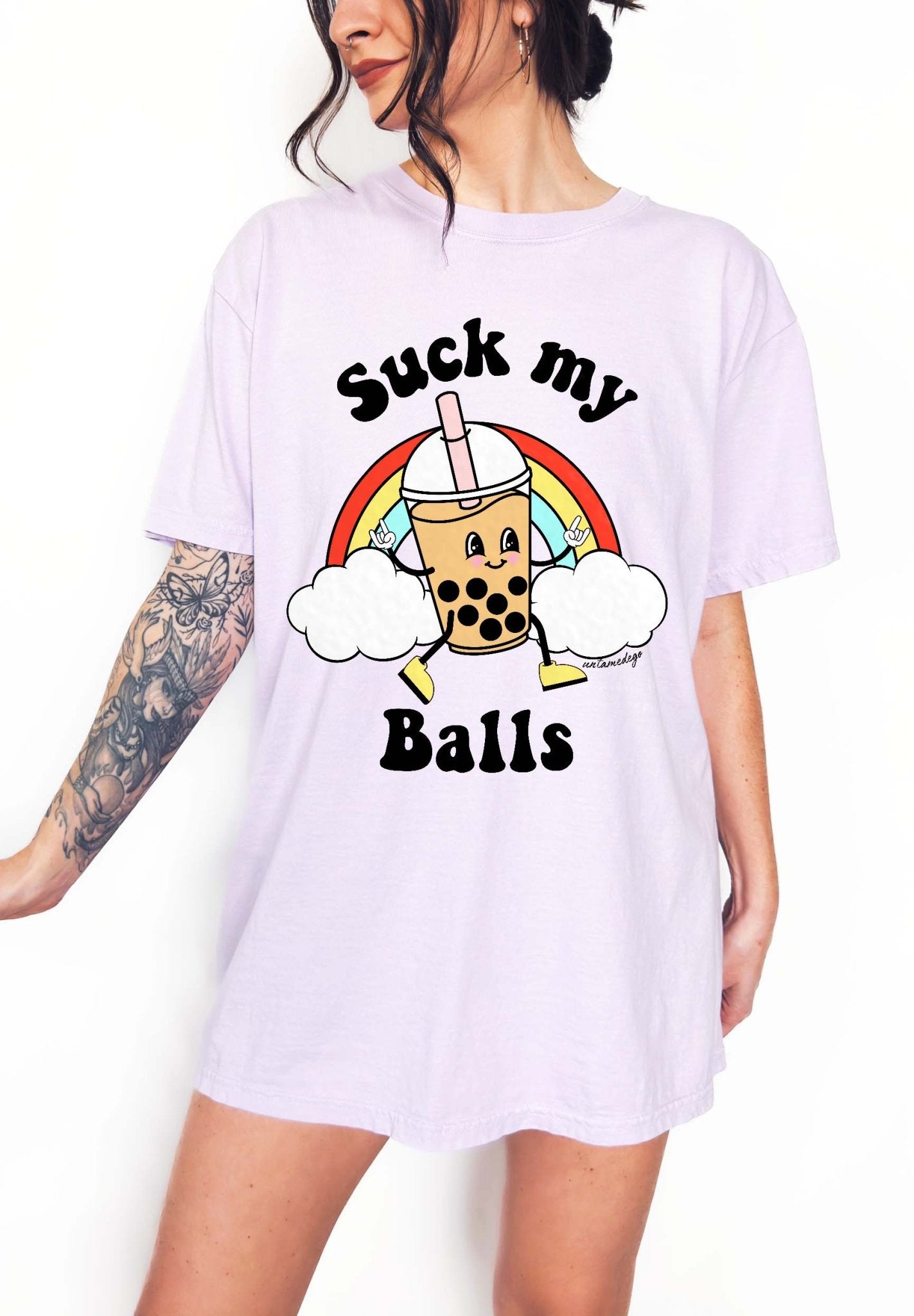 Sucks My Balls Boba Tee - UntamedEgo LLC.