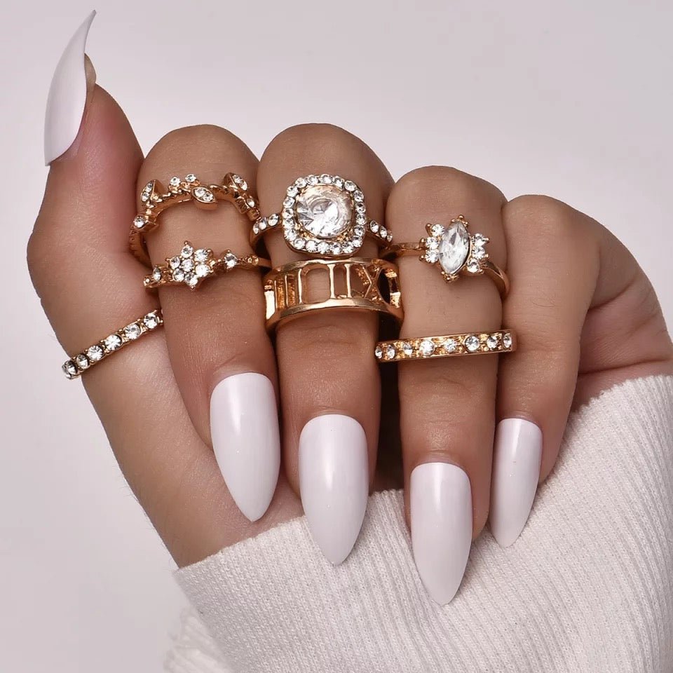 Sweet Rose Stacking Ring 7 Piece Set - UntamedEgo LLC.