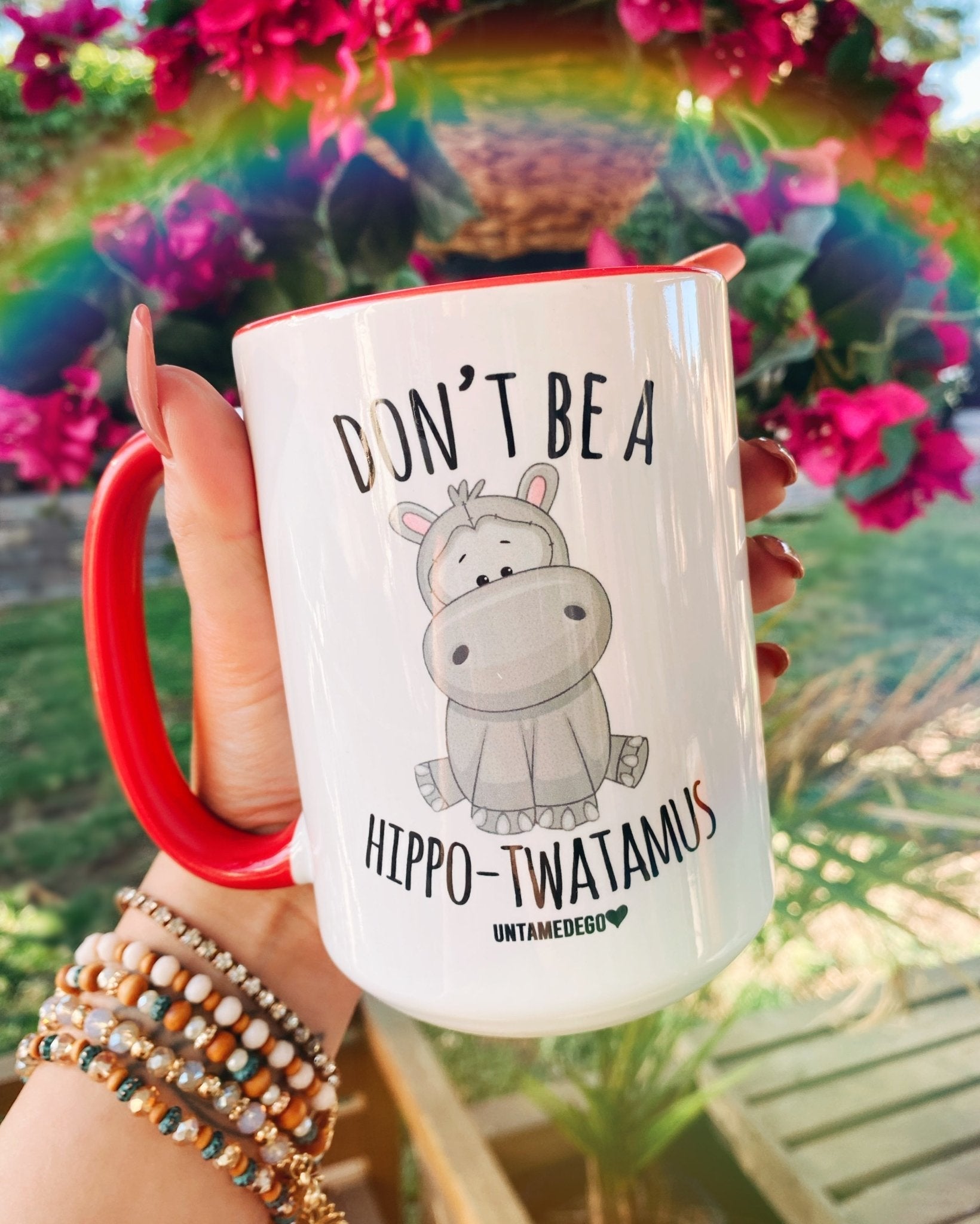 The Hippo Red Mug - UntamedEgo LLC.