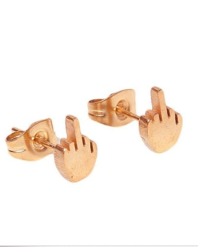 The Middle Finger Stud Earrings - UntamedEgo LLC.
