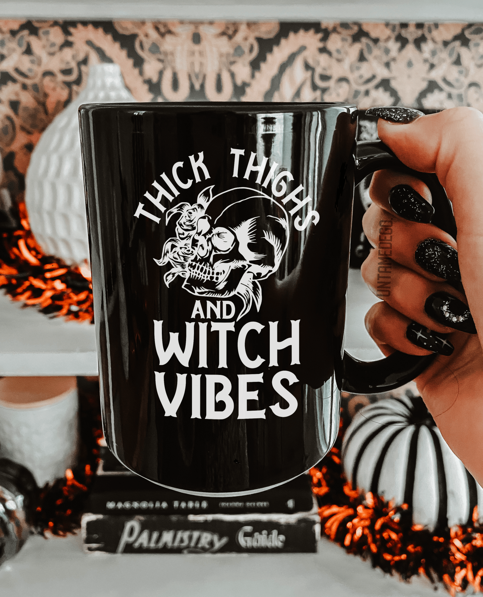 Thick Thighs And Witch Vibes Mug - UntamedEgo LLC.