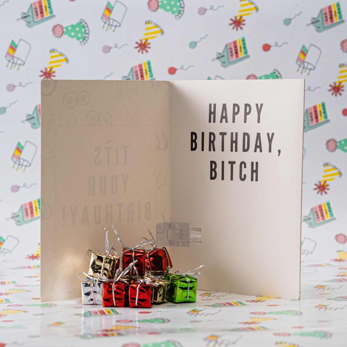 Tits Your Birthday - Never Ending Birthday Card for Her by DickAtYourDoor - UntamedEgo LLC.