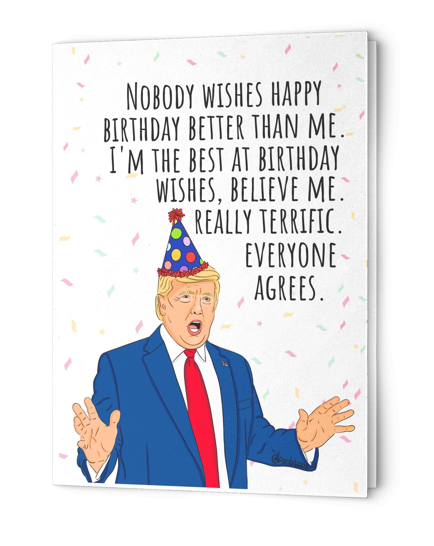 Trump Best At Birthdays Greeting Card - UntamedEgo LLC.