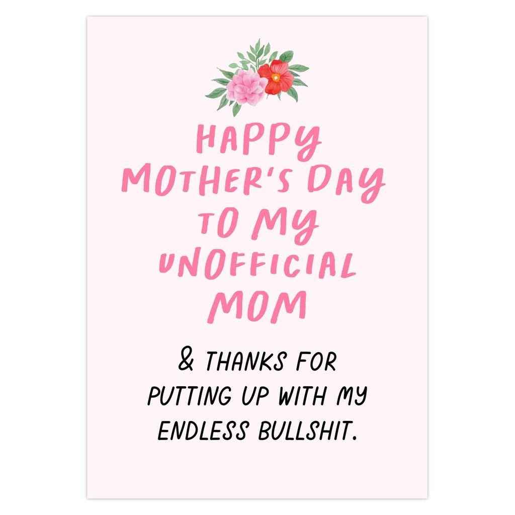 Unofficial Mom Mother's Day Greeting Card - UntamedEgo LLC.
