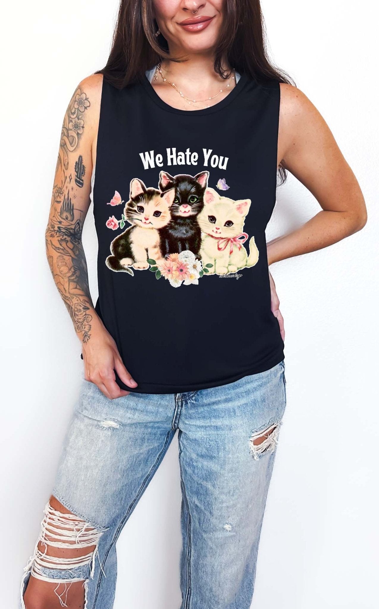 We Hate You Kitty Muscle Tank - UntamedEgo LLC.