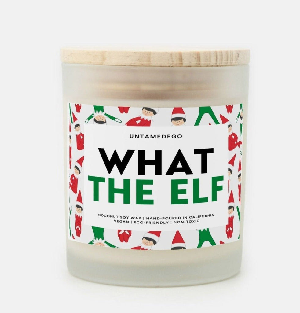 What The Elf Frosted Glass Jar Candle - UntamedEgo LLC.