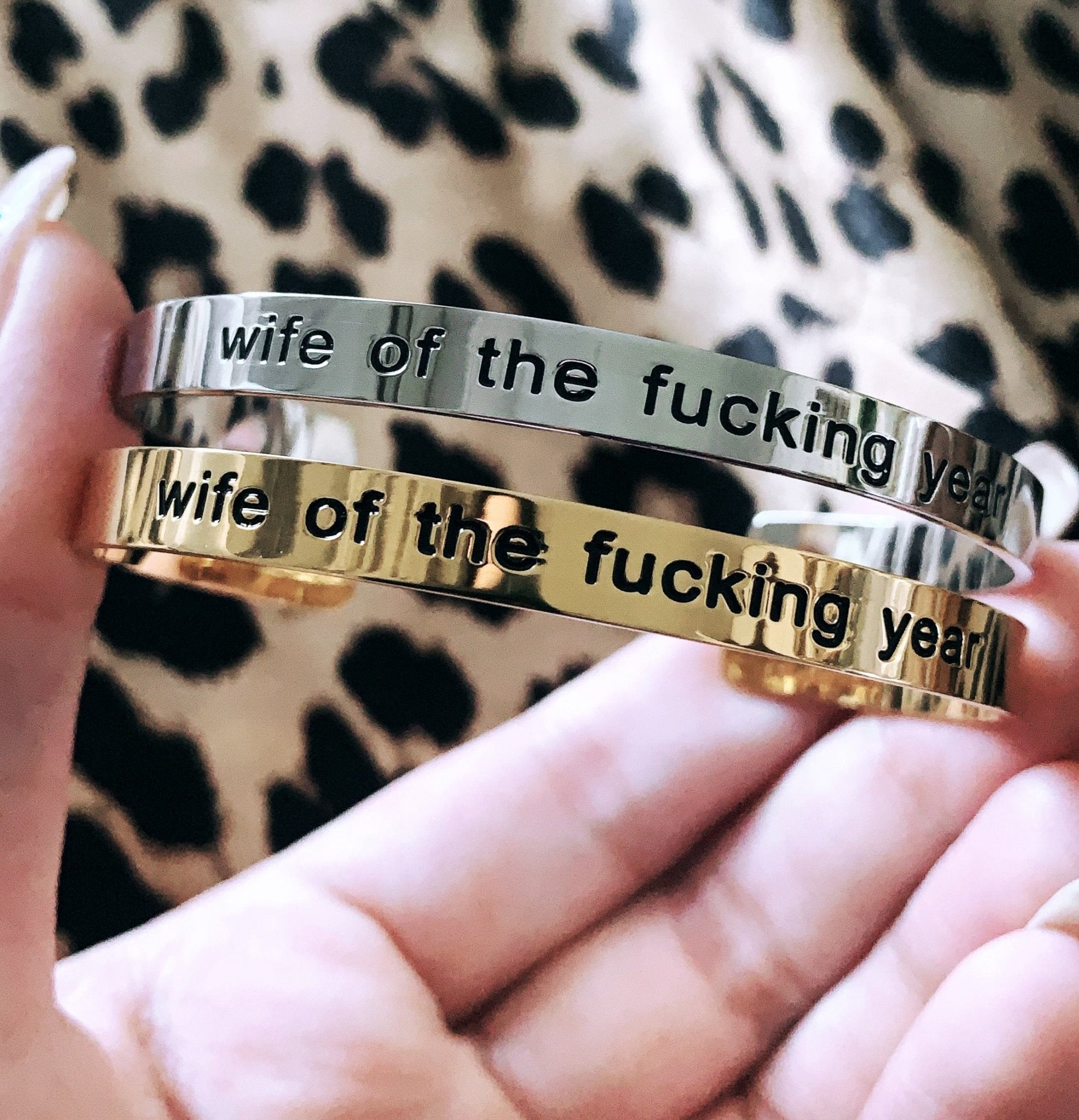 Wife of the fucking year Bracelet Cuff - UntamedEgo LLC.