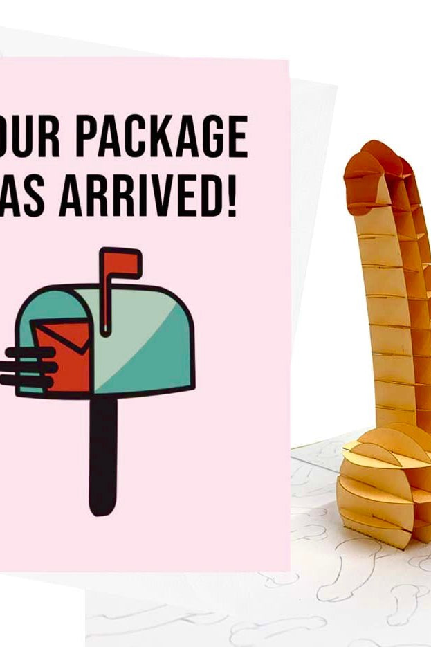 Your Package Has Arrived Pop up Funny Greeting Card - UntamedEgo LLC.